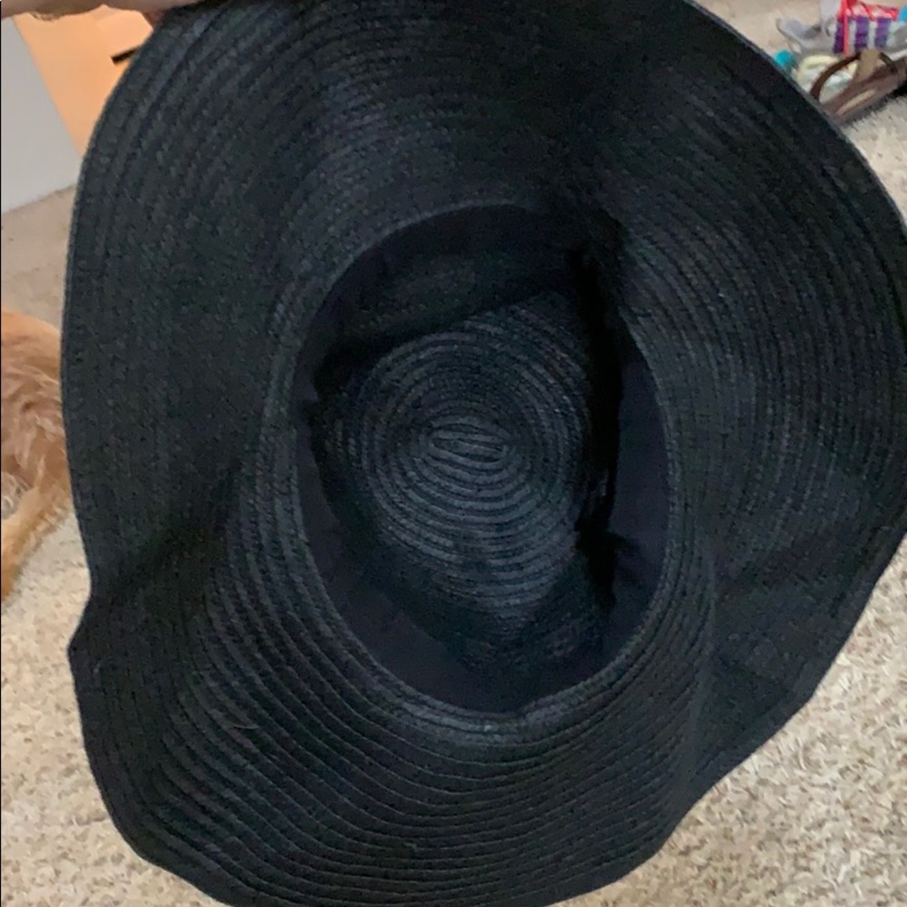 Floppy Packable Black Straw Sunhat - image 3